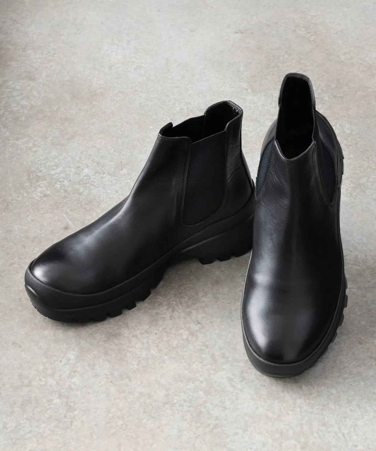 Ботинки PADRONE SIDE GORE BOOTS с подошвой Vibram, кожа, черные — фото 2