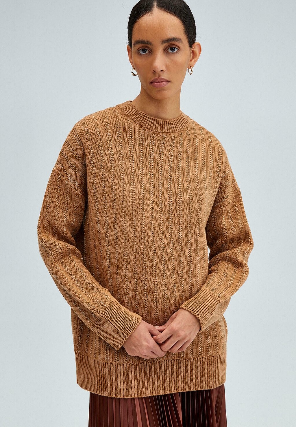 

Джемпер GLITTER DETAILED STRIPED Touché Privé, верблюд
