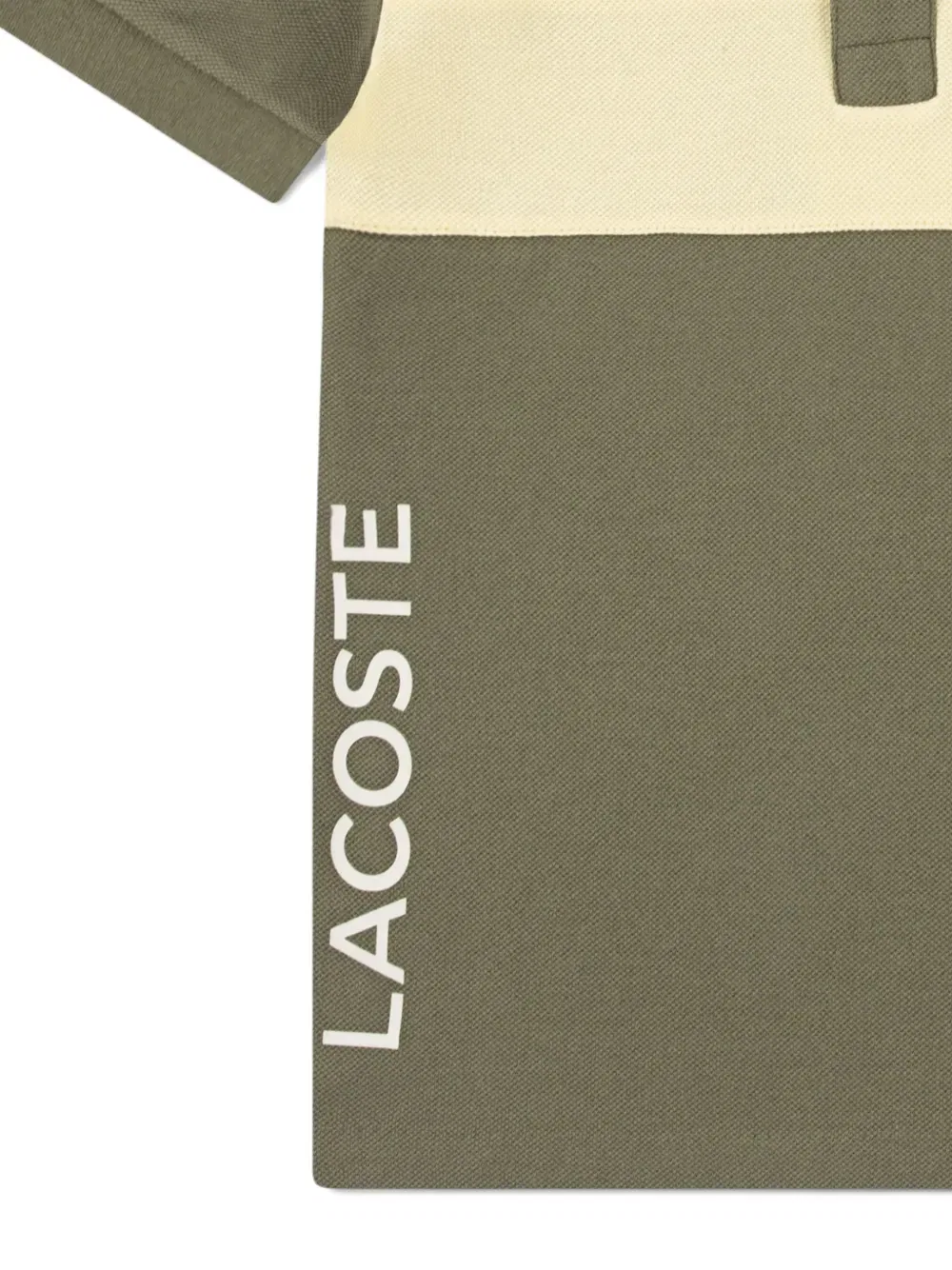 Полосатая рубашка поло Lacoste Kids, зеленый — фото 3
