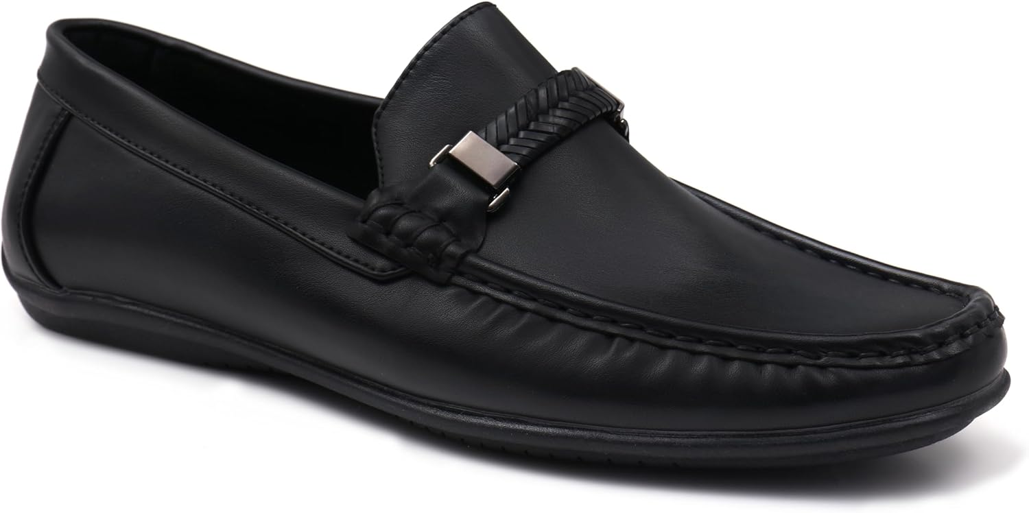 

Мужские удобные лоферы Aston Marc, легкие кожаные туфли-слипоны для офиса и повседневной носки, черный