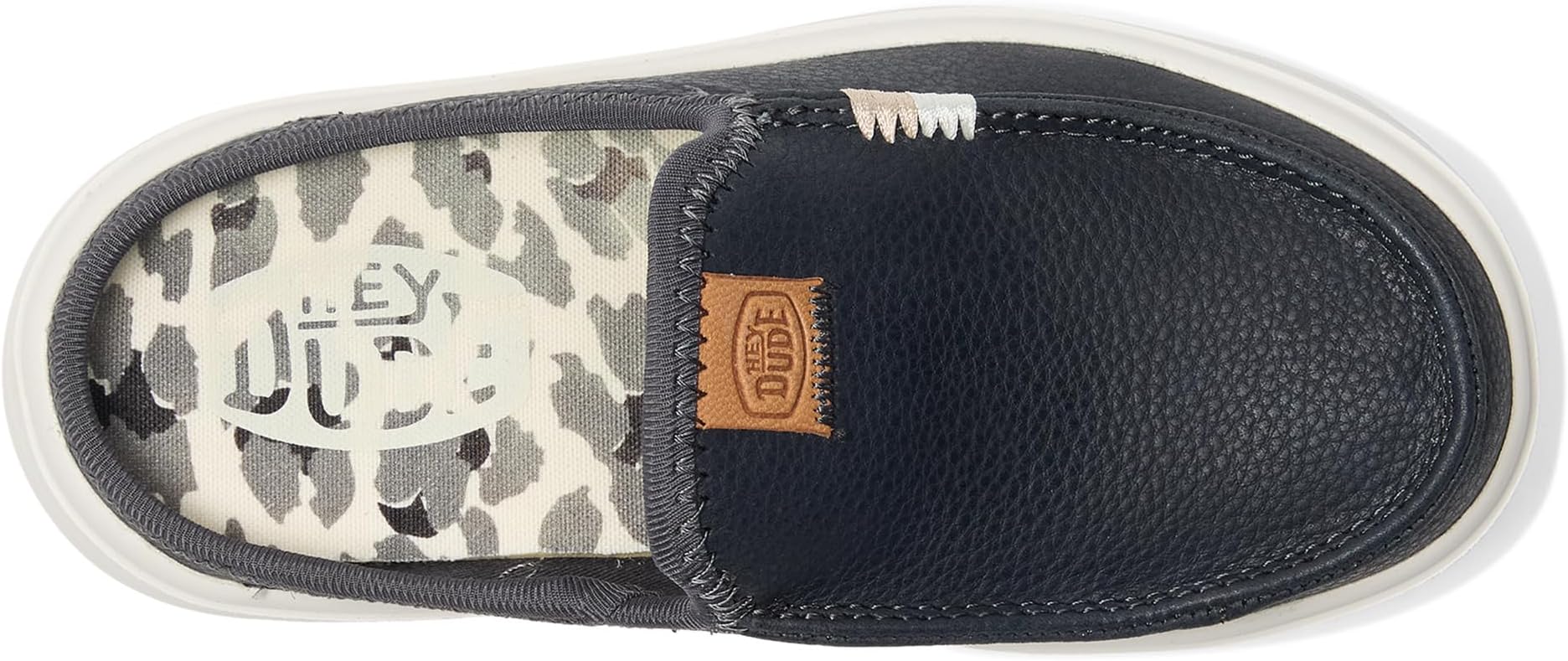 Лоферы Hey Dude Kids  Austin Lift Y Leather, Black — фото 2