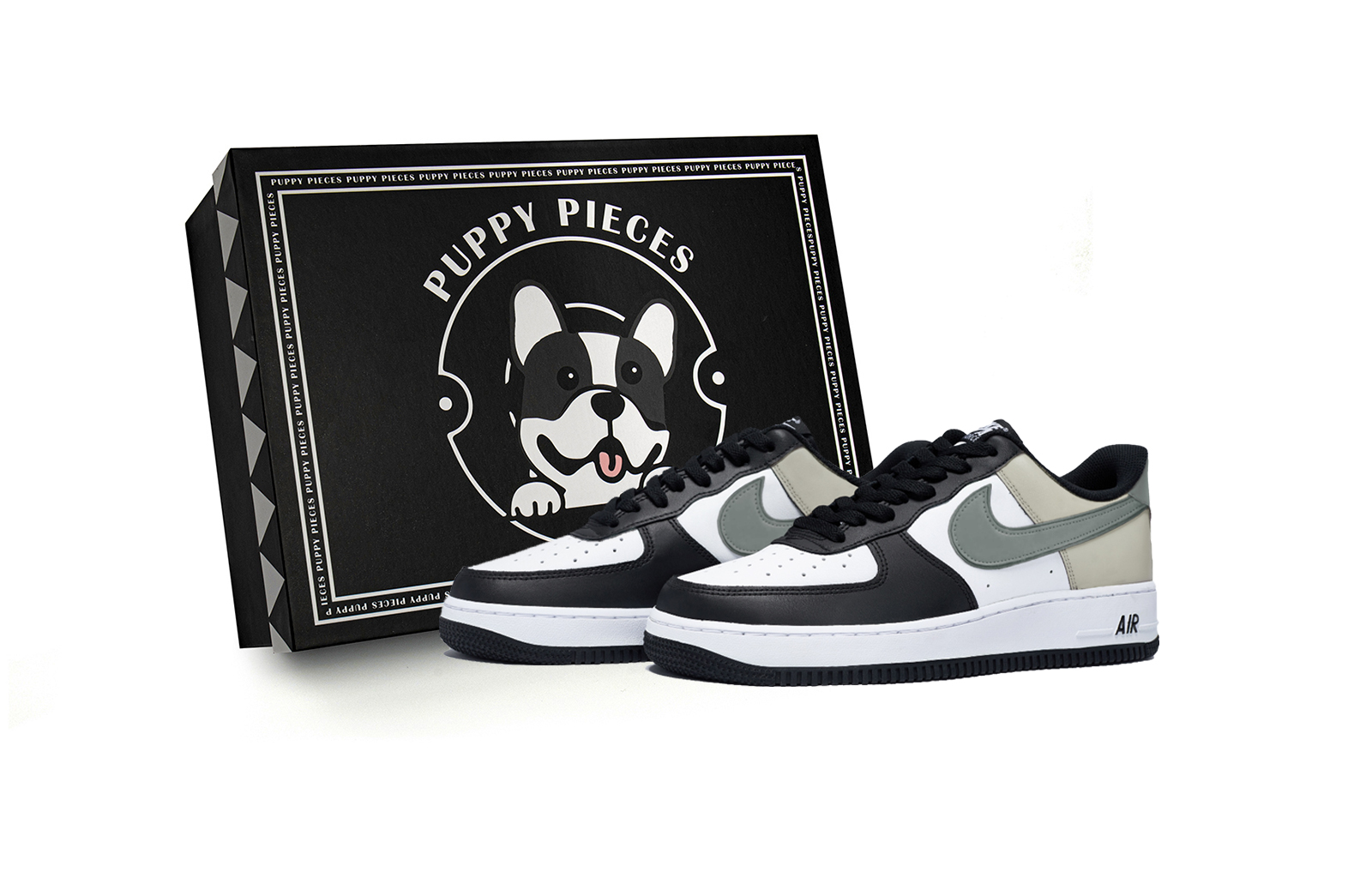 

Nike Кроссовки Air Force 1 Low Top для скейтбординга, мужские, черные, белые, зеленые