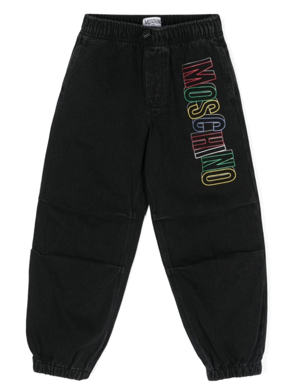 

Moschino Kids зауженные джинсы с логотипом, черный
