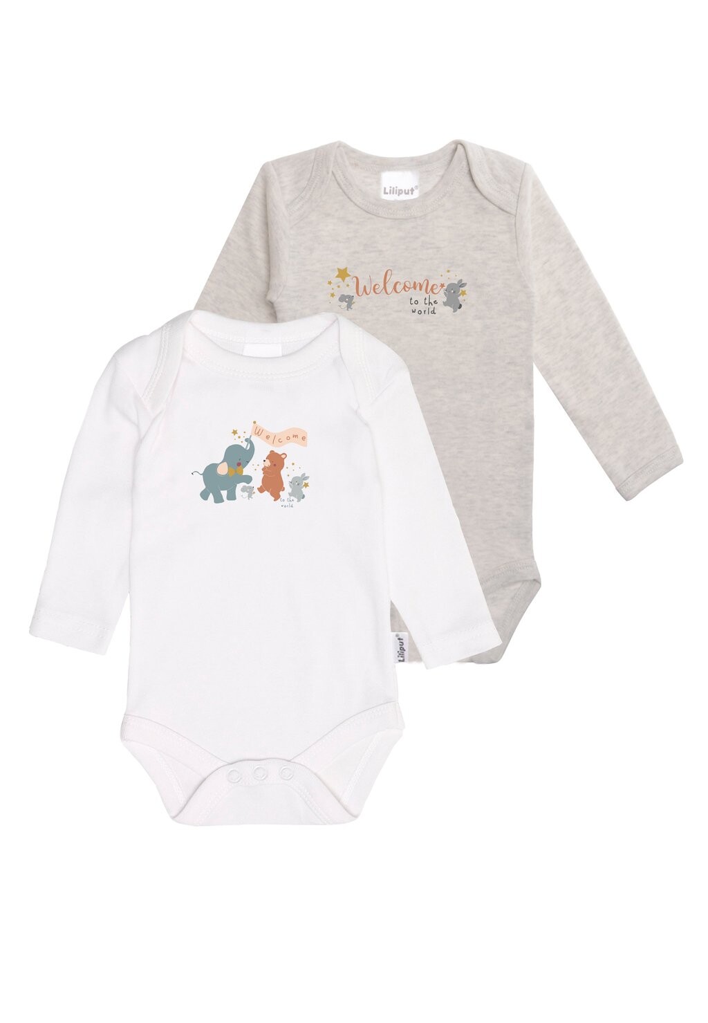 

Боди PACK 2 TLG Liliput, цвет grau/weiss