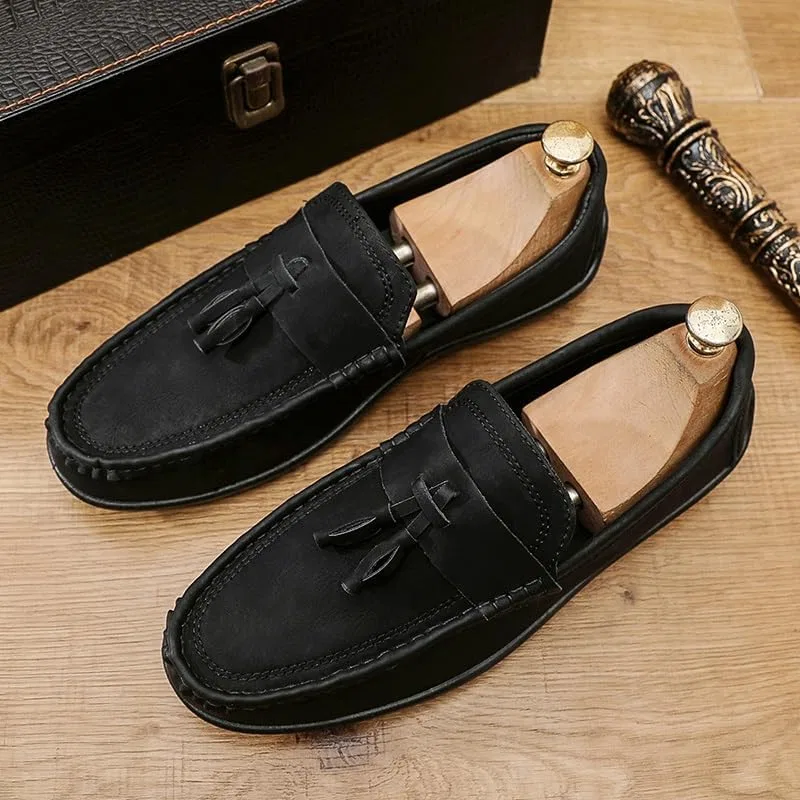 Мужские лоферы из PU-кожи, Classic Casual, черный SayfuR — фото 4