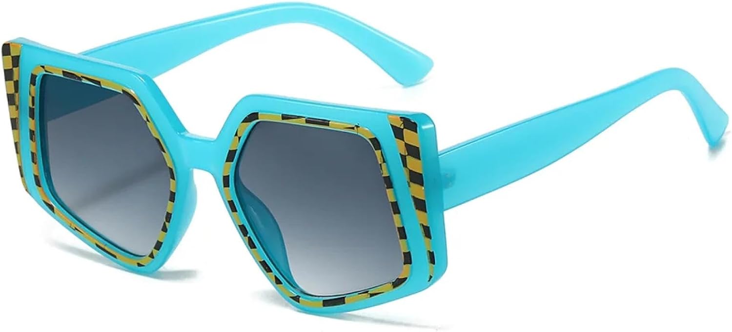 

Роскошные солнцезащитные очки большого размера в полоску, «кошачий глаз», винтажные солнцезащитные очки зеленого цвета с защитой от УФ-излучения UV400, мужские и женские TKKTLLT, Jelly Blue Grey