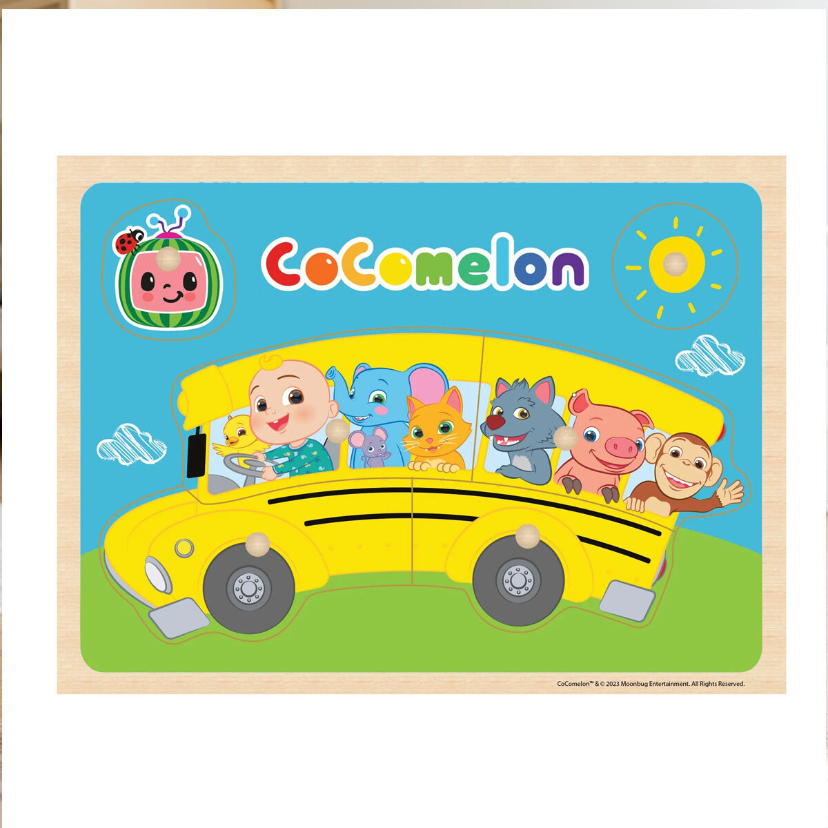 

Деревянный пазл, Пазл, Спички, Автобус, Кокомелон Barbo Toys