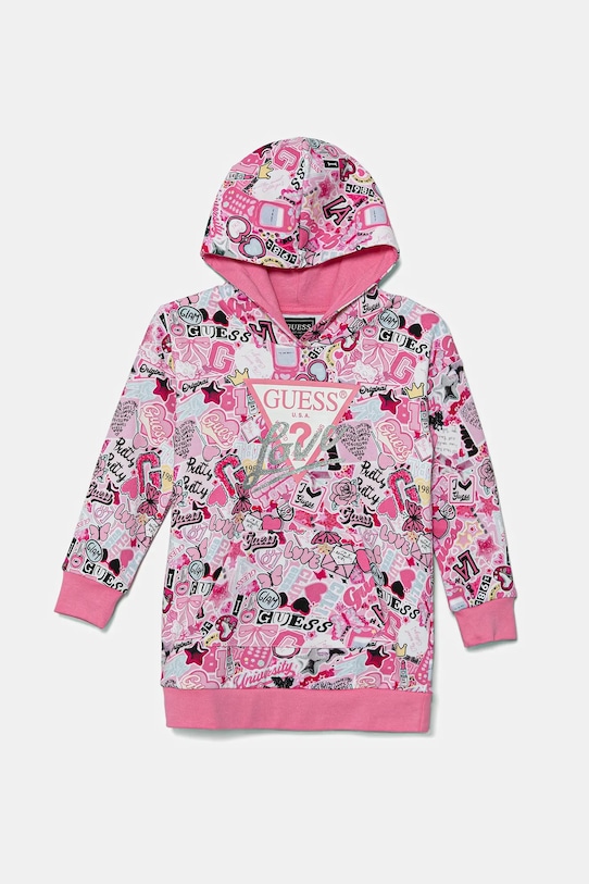 

Детское хлопковое платье Guess, розовый