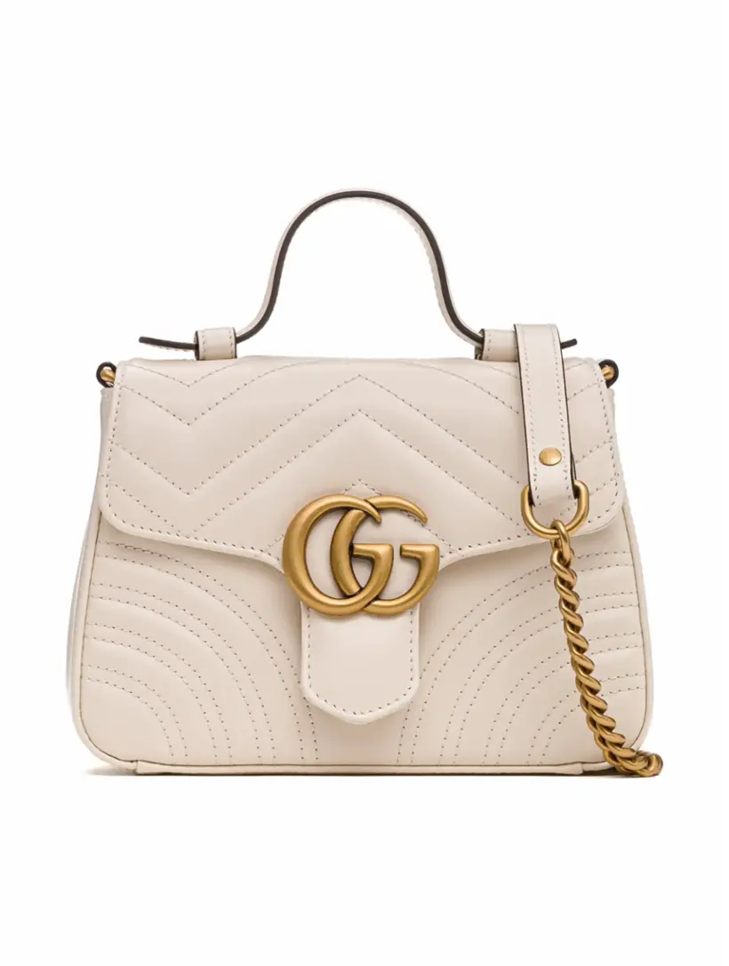 

Мини-сумка GG Marmont Gucci, белый