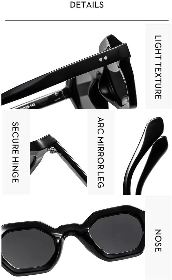 

Модные солнцезащитные очки Polygon Small Square для женщин, ретро с заклепками, мужские с леопардовым принтом, синие, с защитой от УФ-излучения UV400 HYYZZC, Amber