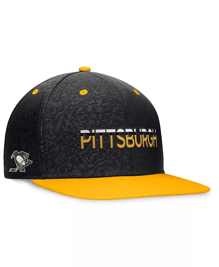 

Мужская черно-золотая кепка Snapback из джерси Pittsburgh Penguins Authentic Pro Alternate Fanatics, черный