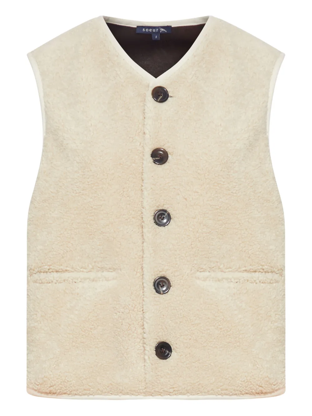 

Флисовый жилет Fusil на пуговицах Soeur, нейтральный