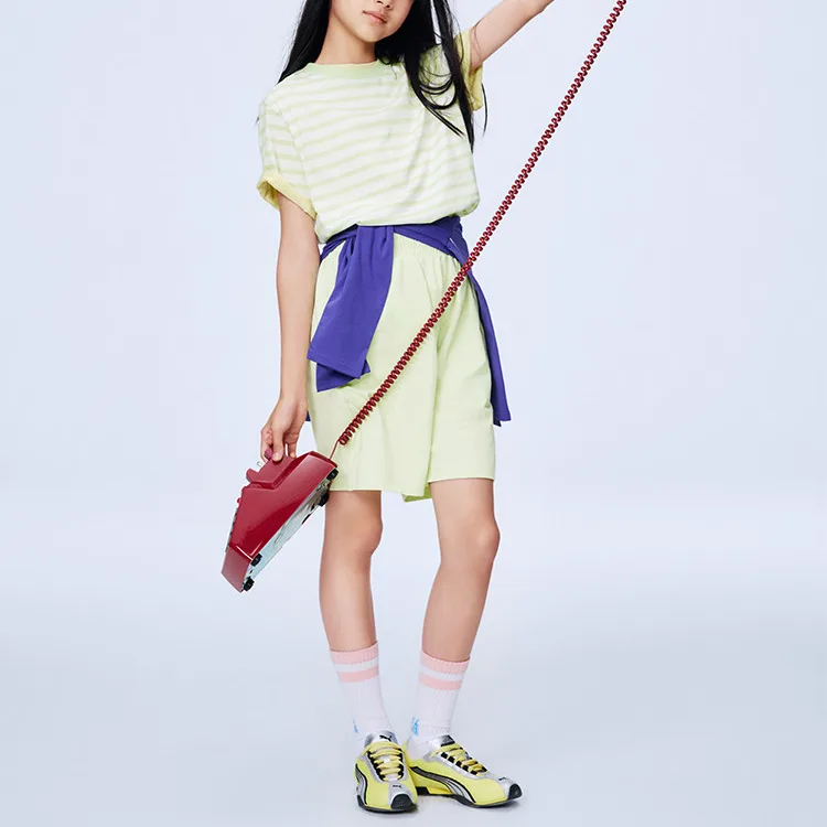 Casual Sportswear SS26 Kids' PUMA, белый зеленый tone 00314 — фото 4