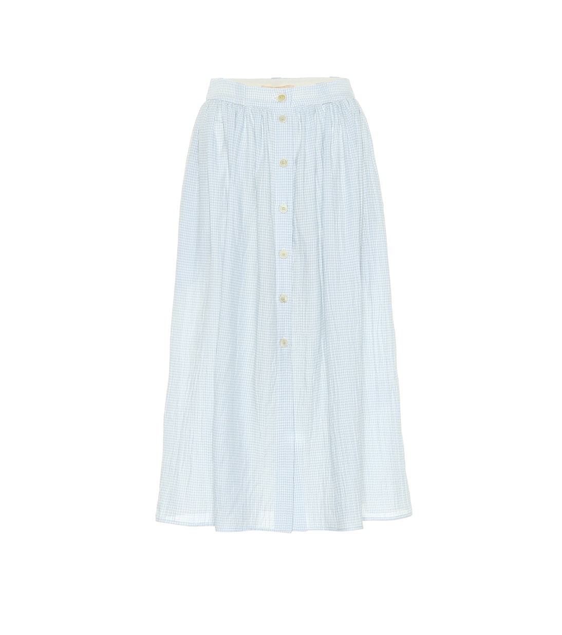 

Юбка миди Olivo из хлопка в мелкую клетку Brock Collection, Open White