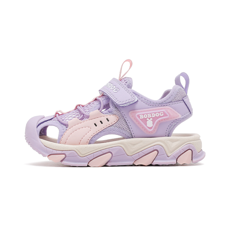 

Сандалии детские, нескользящие, износостойкие, дышащие, с низким верхом BOBDOG, фиолетовый/розовый