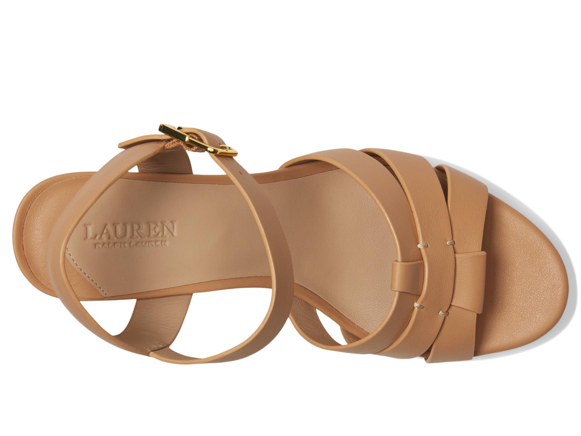Сандалии Lauren Ralph Lauren Soffia Nappa Leather Sandals, цвет Buff — фото 2