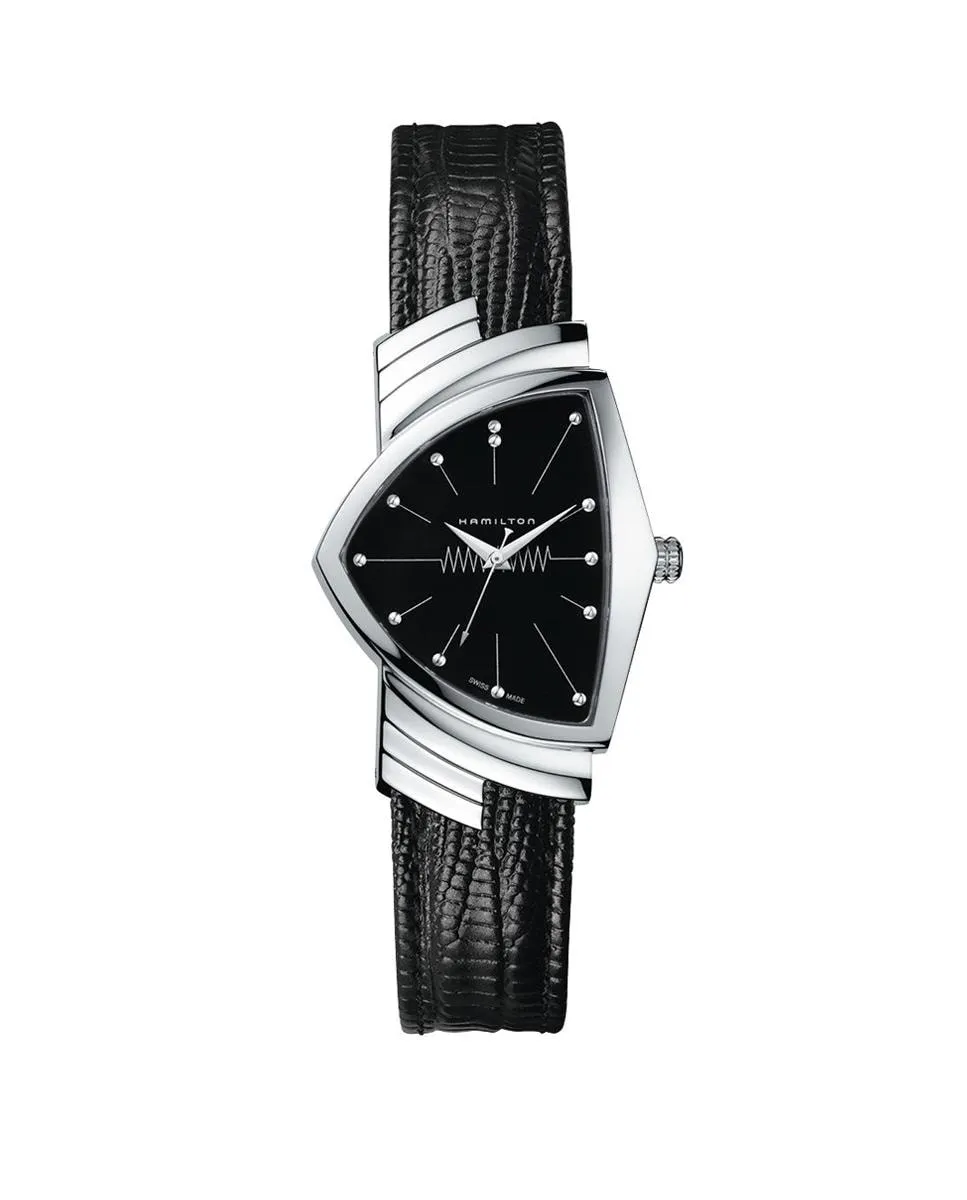 

Мужские часы Ventura L H24411732 с кожаным ремешком Hamilton, черный