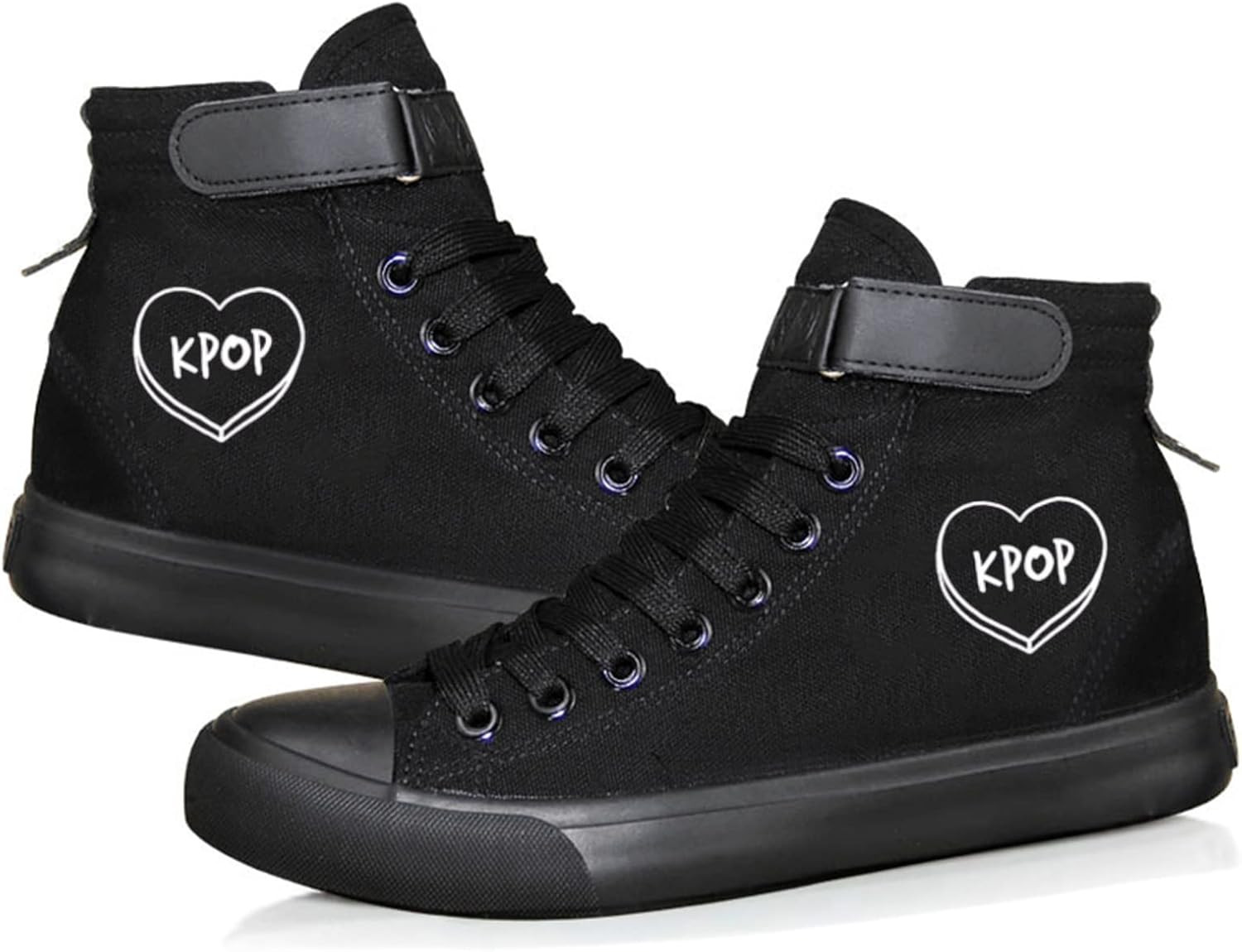 

Мерч KPOP для подростков: кроссовки из холста с сердцем и символом руки, высокие кеды для женщин и мужчин, Kpop-02