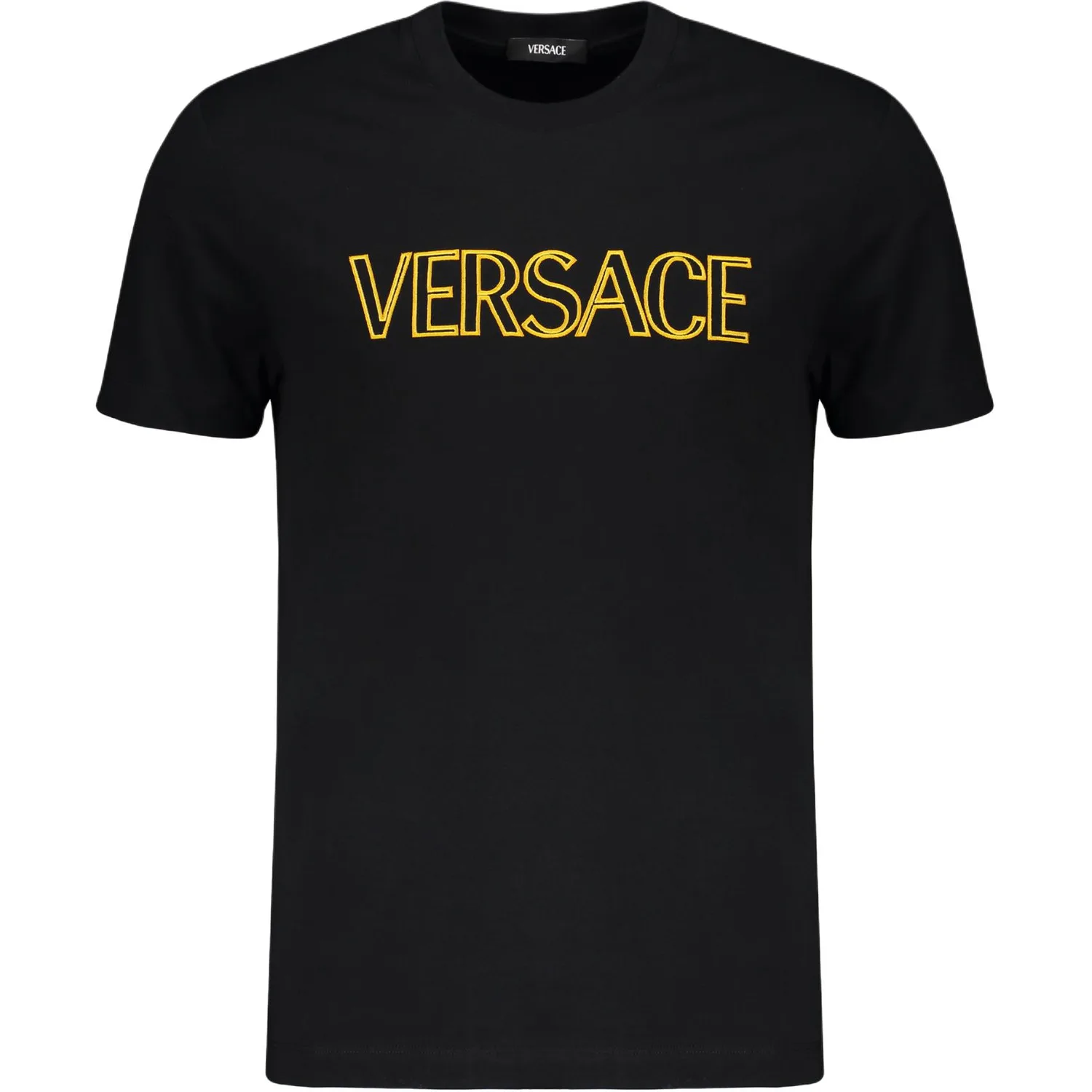 Хлопковая футболка VERSACE, черный