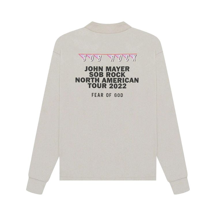 Футболка Fear of God x John Mayer Sob Rock Souvenir LS T-Shirt 'Cement', кремовый — фото 2