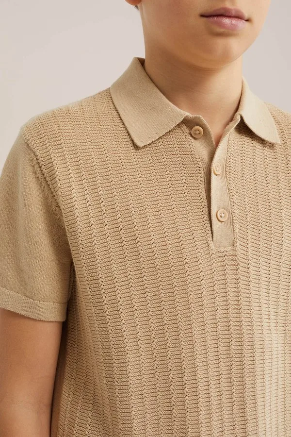 Рубашка поло We Fashion, Beige — фото 3