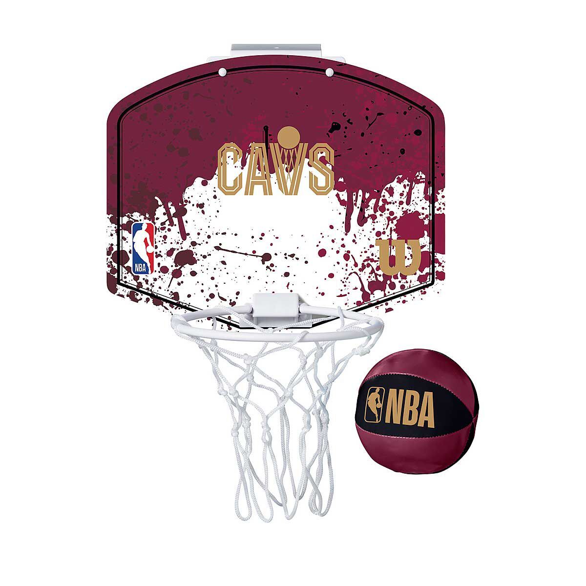 

Мини обруч команды Wilson NBA Cle Cavaliers, баскетбольный мини-мяч Wilson, серебряный