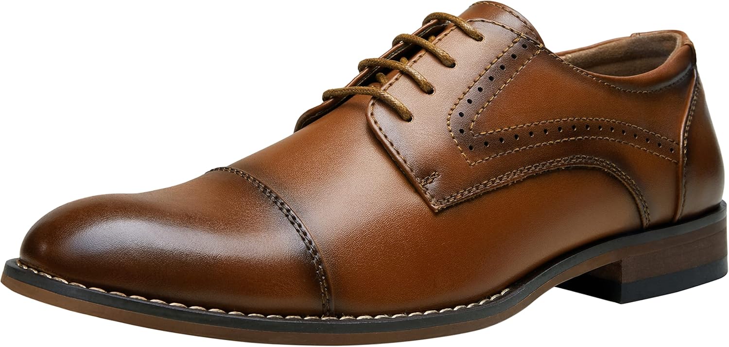 

Мужские классические туфли Vostey с крылышками и брогированием, оксфорды, коричневый/коричневый