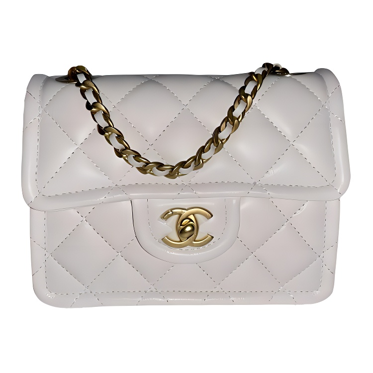 

CHANEL Сумка через плечо Classic Flap из телячьей кожи Litchi Grain, белая, женская, Trumpets