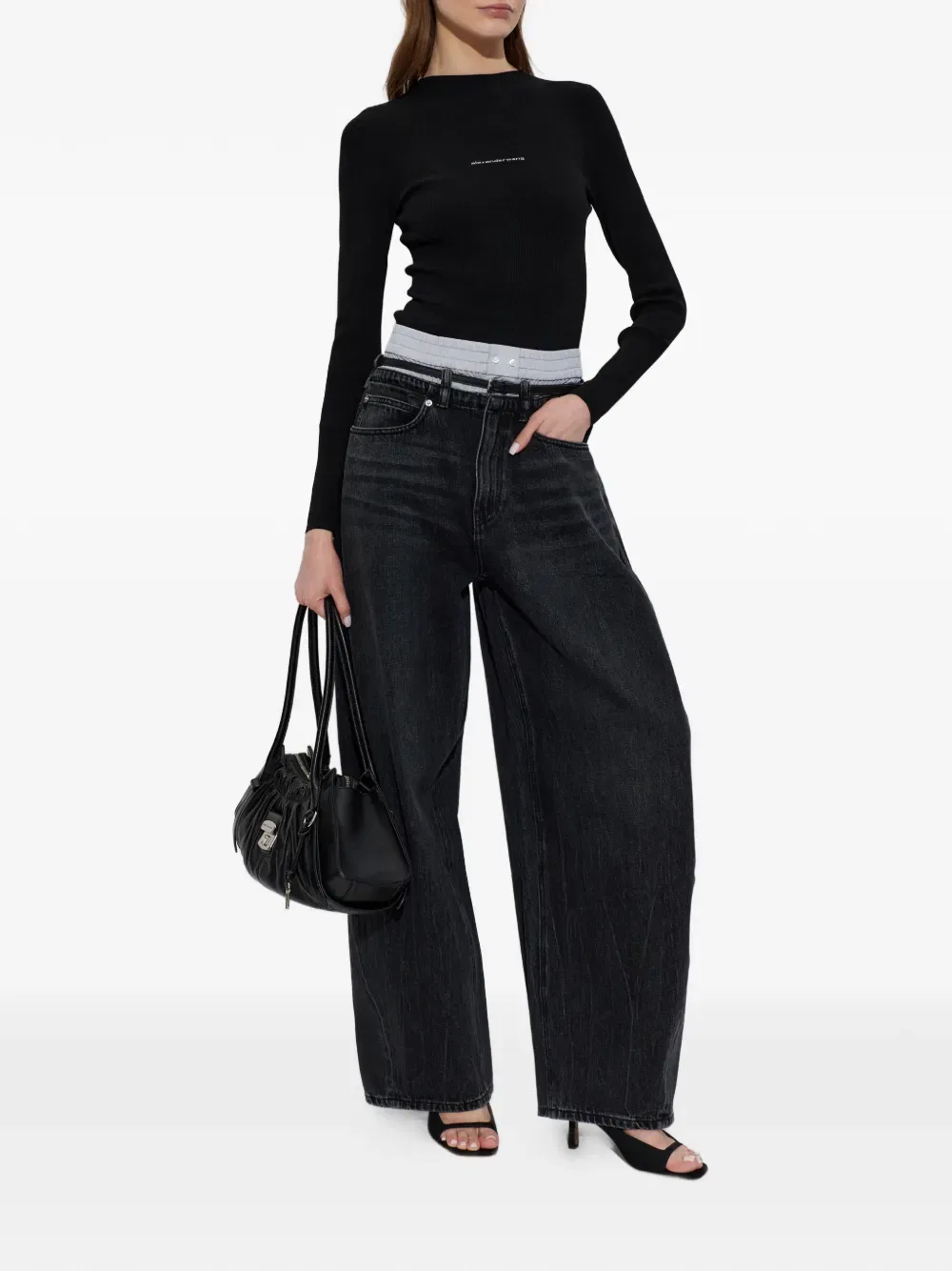Футболка с длинными рукавами Alexander Wang, черный — фото 2