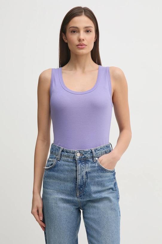 

Хлопковая майка United Colors Of Benetton, фиолетовый