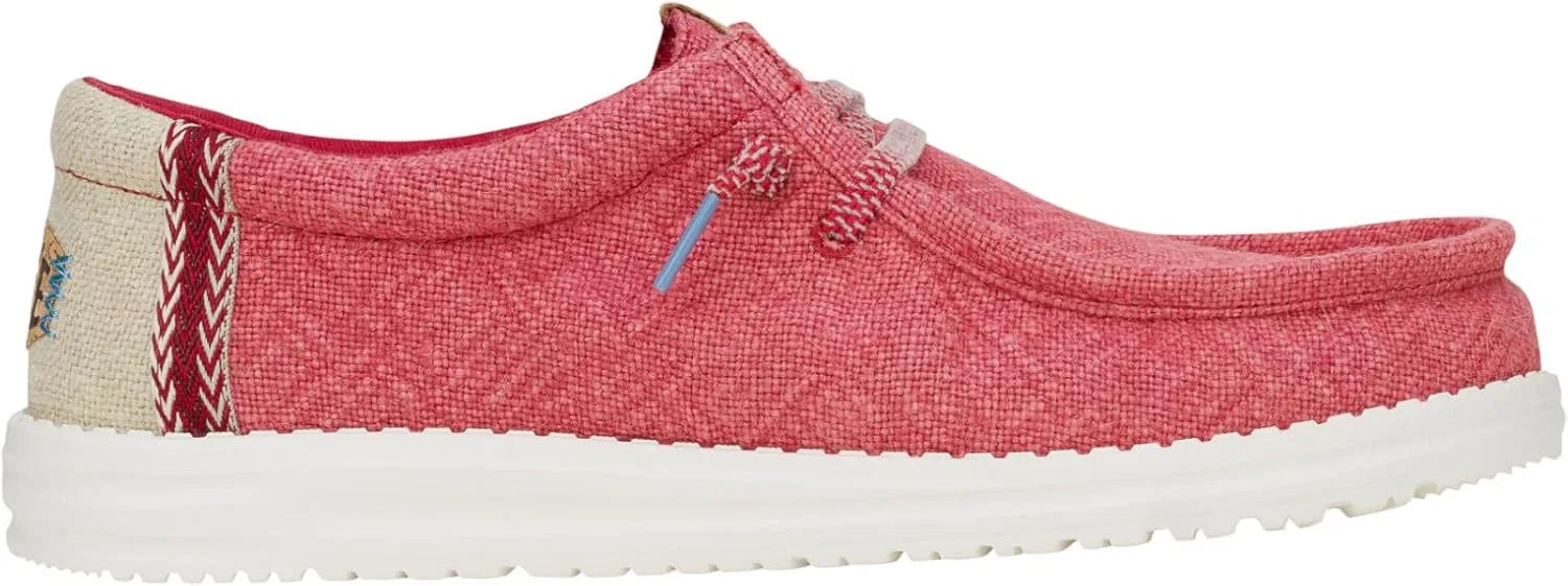 Кроссовки HEYDUDE Herren Wally Jutesneakers, Claret Red Silver Birch — фото 2