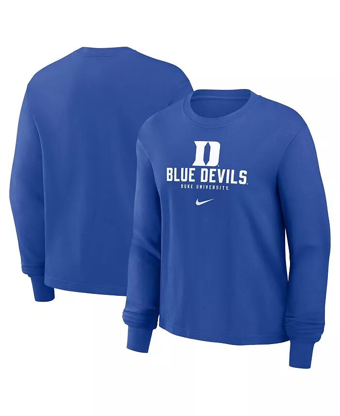 

Женская футболка свободного кроя с длинными рукавами Royal Duke Blue Devils Primetime University Nike, синий