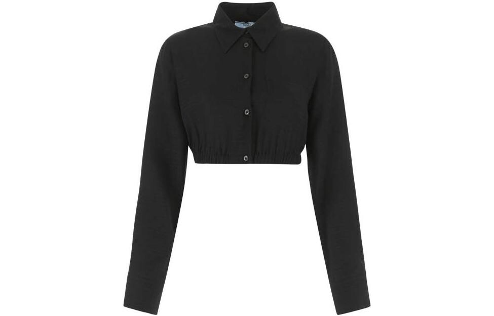 

Женский укороченный топ PRADA, цвет Black