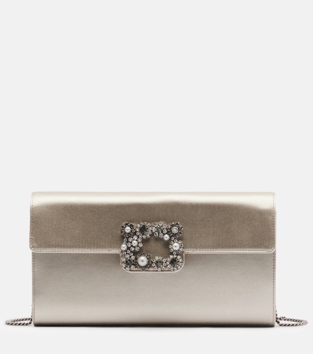 

Конверт-клатш с атласной отделкой Roger Vivier, Grigio