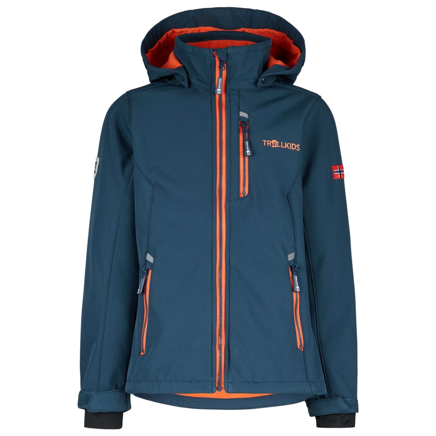 

Куртка из софтшелла Trollkids Kid's Balestrand, цвет Dark Navy/Glow Orange