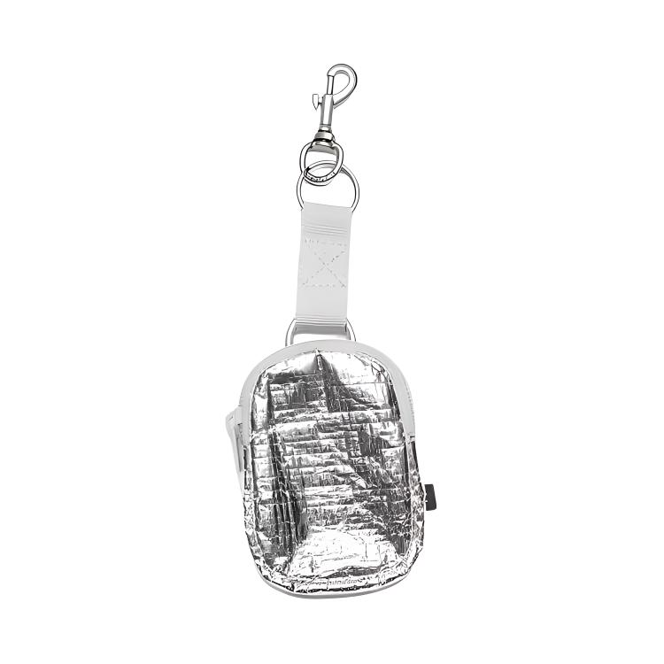 

Полиэтиленовый поясной мешочек для ключей с кардхолдером мини унисекс серебристый Acne Studios