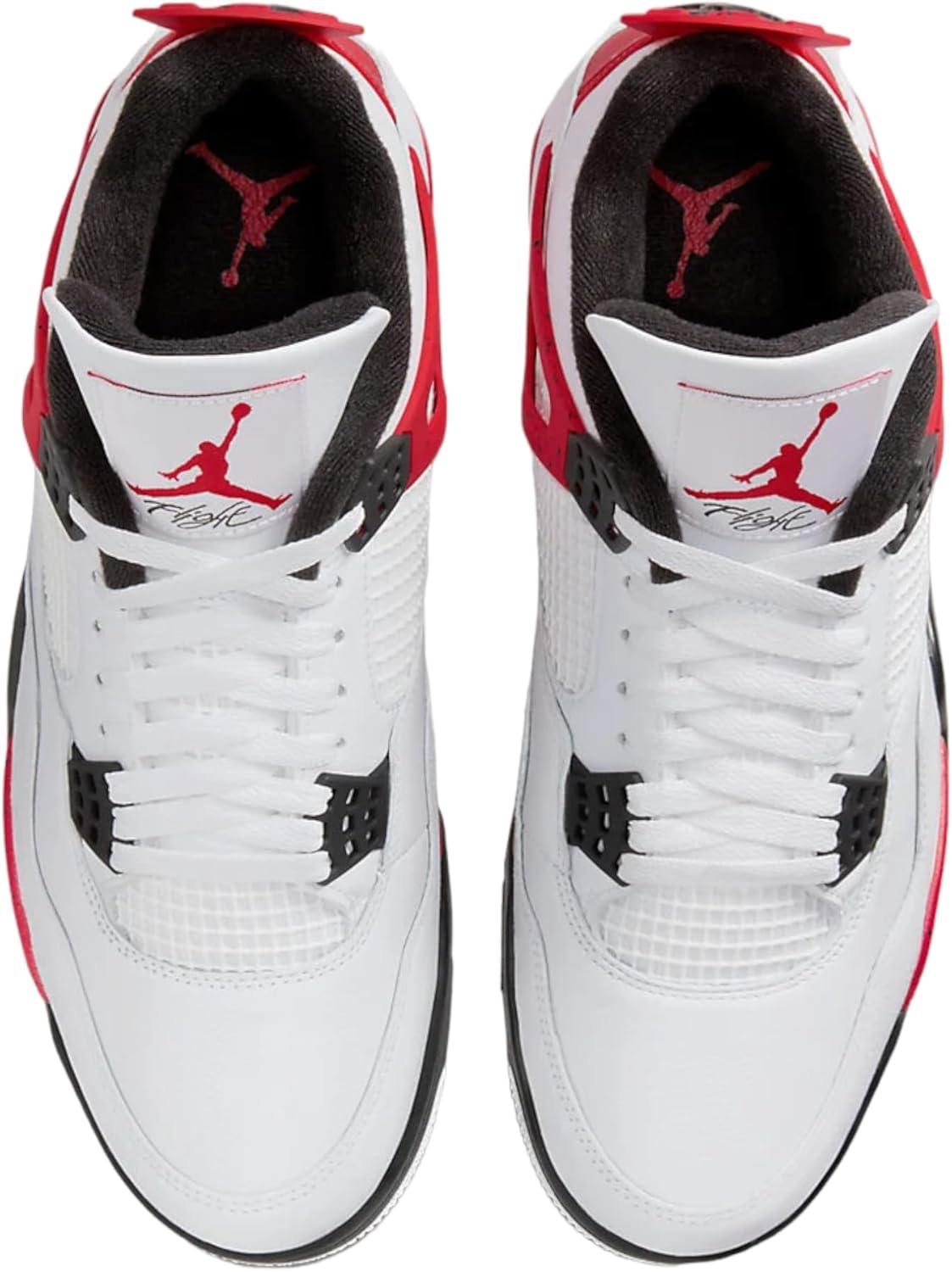 Мужские кроссовки Nike Air Jordan 4 Retro, белый/черный/красный — фото 4