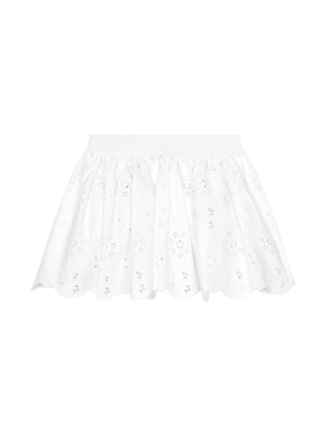 Dolce & Gabbana Kids юбка с английской вышивкой, белый — фото 2