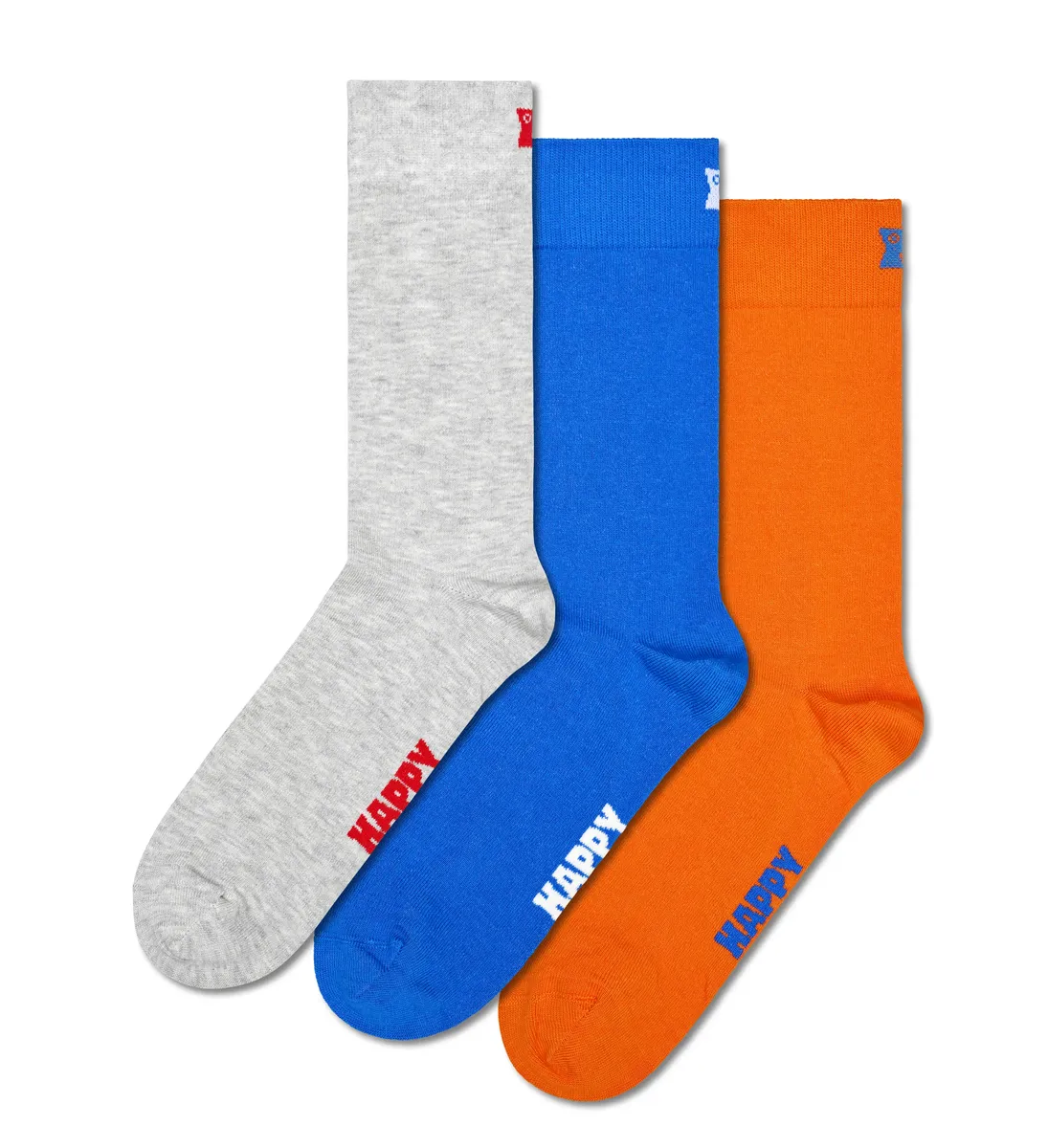 

Носки Happy Socks (комплект, 3 пары) простого вида, цвет Bunt