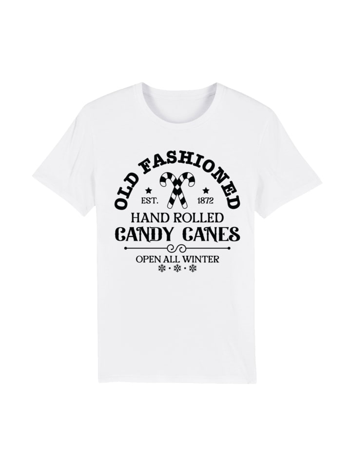 

Футболка F4NT4STIC T-Shirt Cany Canes Retro Weihnachts Sign, белый