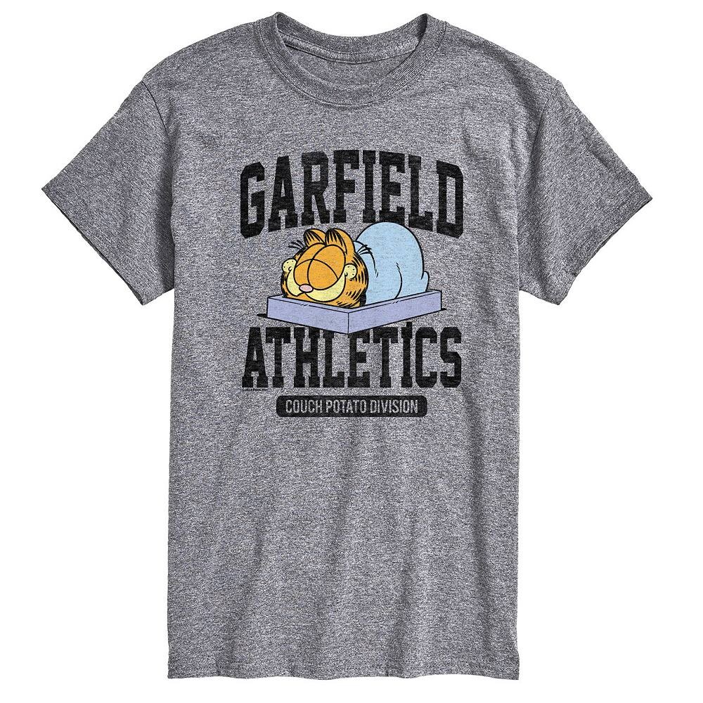 

Мужская футболка с рисунком Garfield Athletics Coach Potato Division Licensed Character, цвет Heather Gray