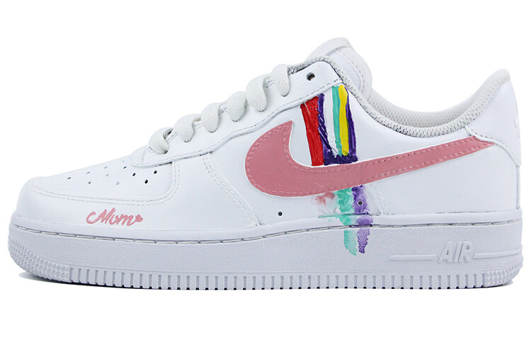 

Кроссовки для скейтбординга Air Force 1 женские, низкие, белые/пудровые Nike, Белый, Кроссовки для скейтбординга Air Force 1 женские, низкие, белые/пудровые Nike
