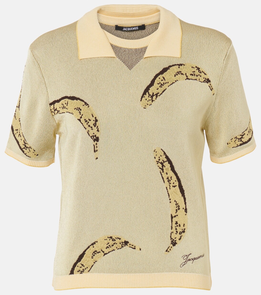 

Рубашка-поло Marino из жаккарда Jacquemus, Banana Jacquard Yellow