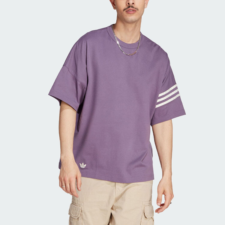 Футболка Neuclassics мужская серо-фиолетовая Adidas Originals, фиолетовый — фото 2