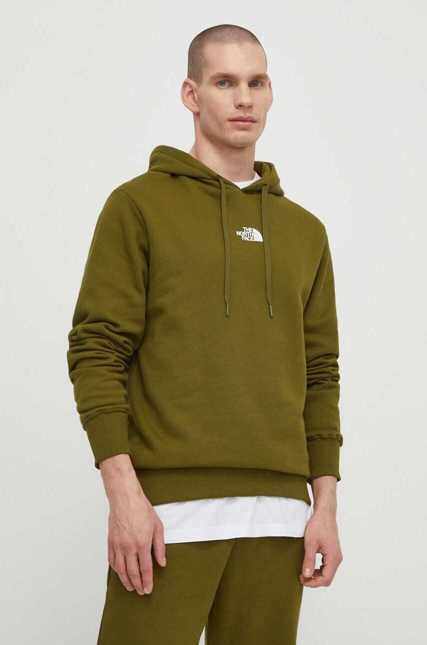 

Хлопковая толстовка The North Face, зеленый