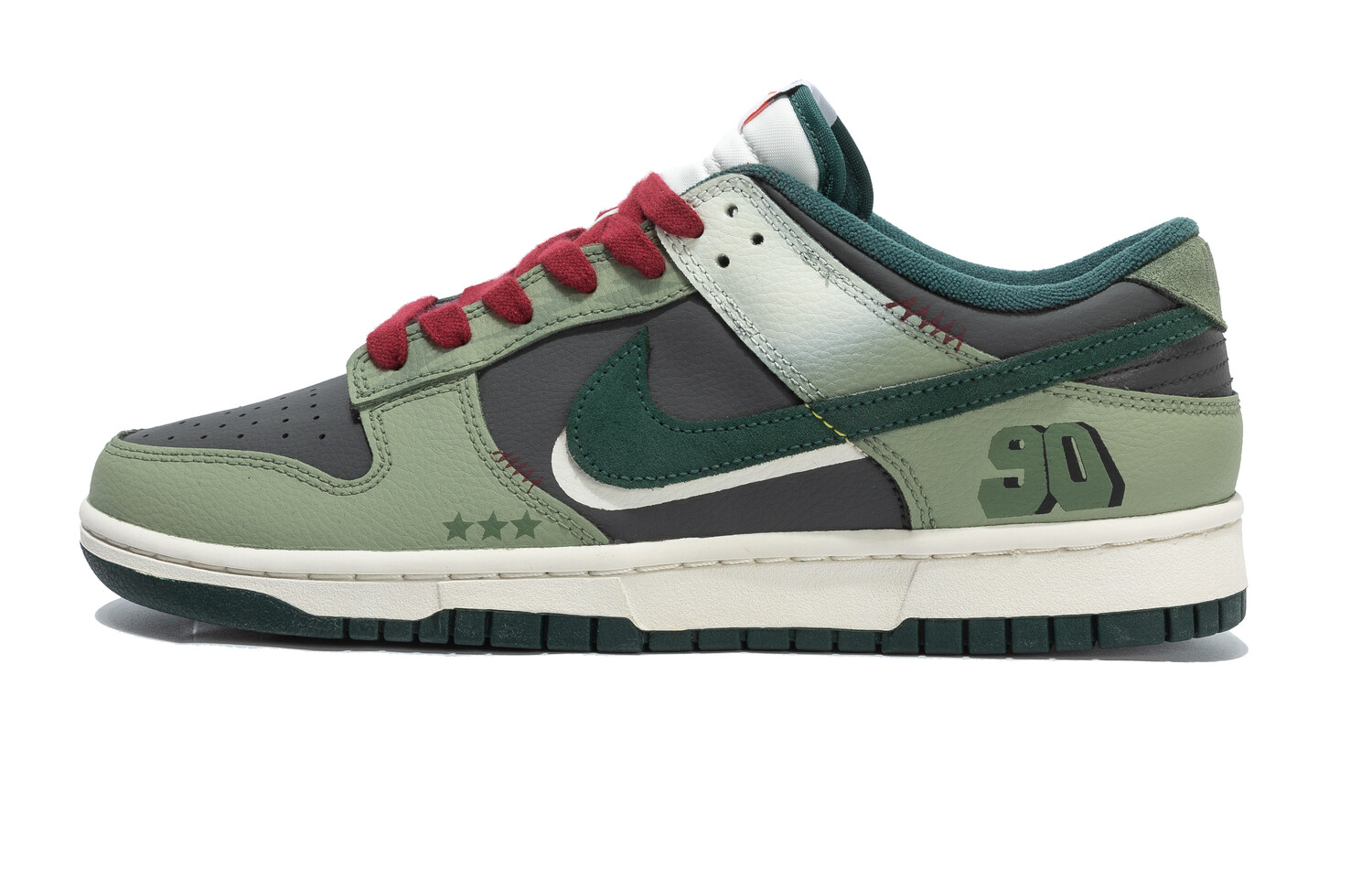

Кроссовки Nike Dunk Skateboarding Shoes Unisex Low-top Green/Gray, серый
