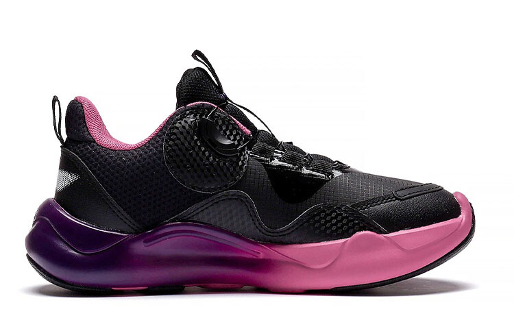 Кроссовки LINING YOUNG Kids Lifestyle Shoes GS Low-top Black/Pink — фото 2