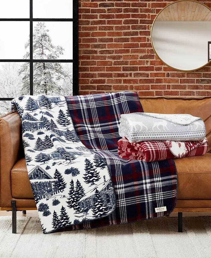 

Двусторонний плед в клетку, 50 x 70 дюймов Weatherproof, синий