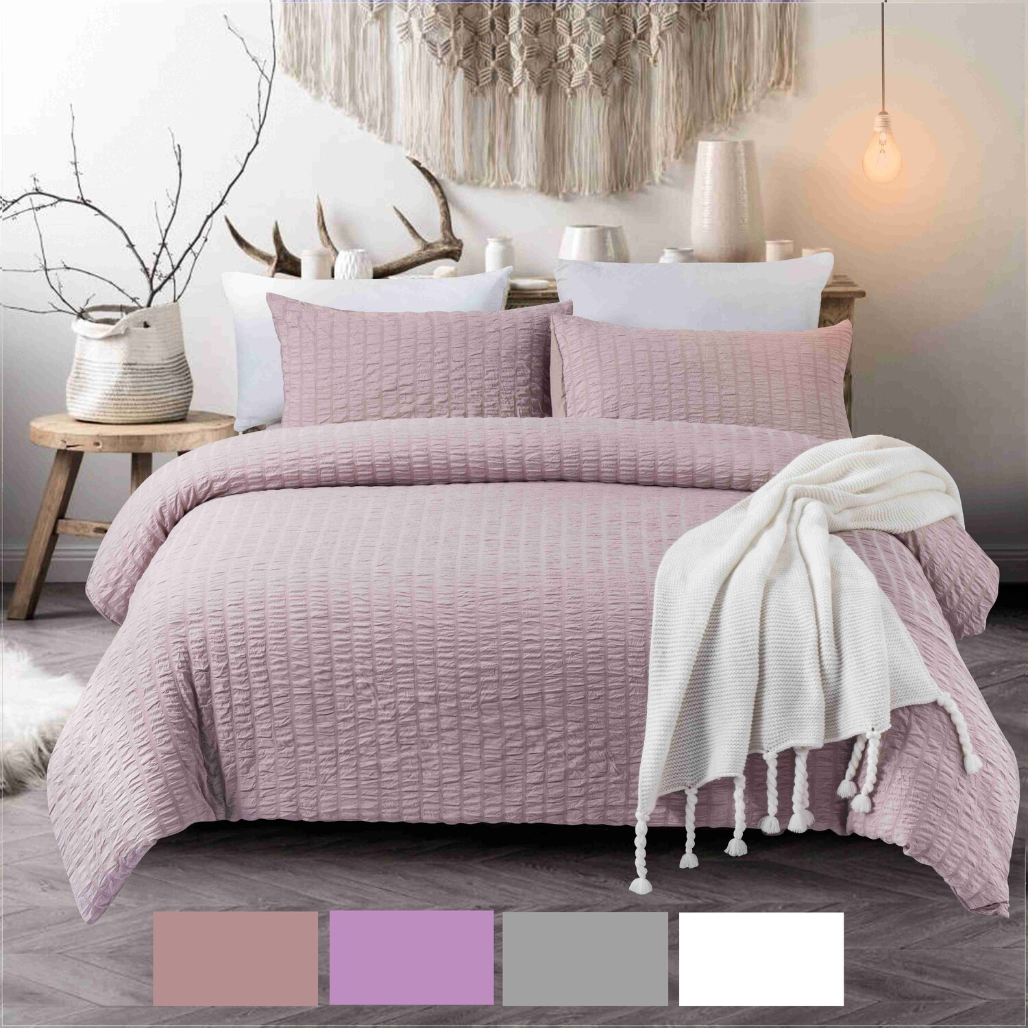 

Набор постельного белья NC Home Fashions, розовый