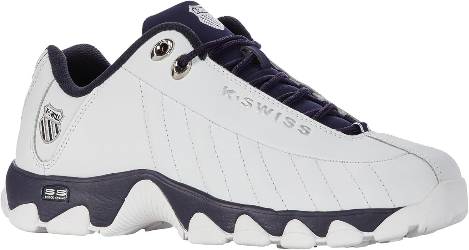 Мужские кроссовки K-Swiss ST329 CMF, широкие теннисные кроссовки для мужчин, прогулочная обувь с кожаным верхом, белый — фото 2